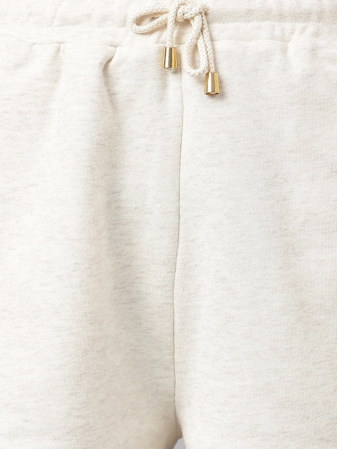 Allure Cotton Fleece Shorts Set -Off-White