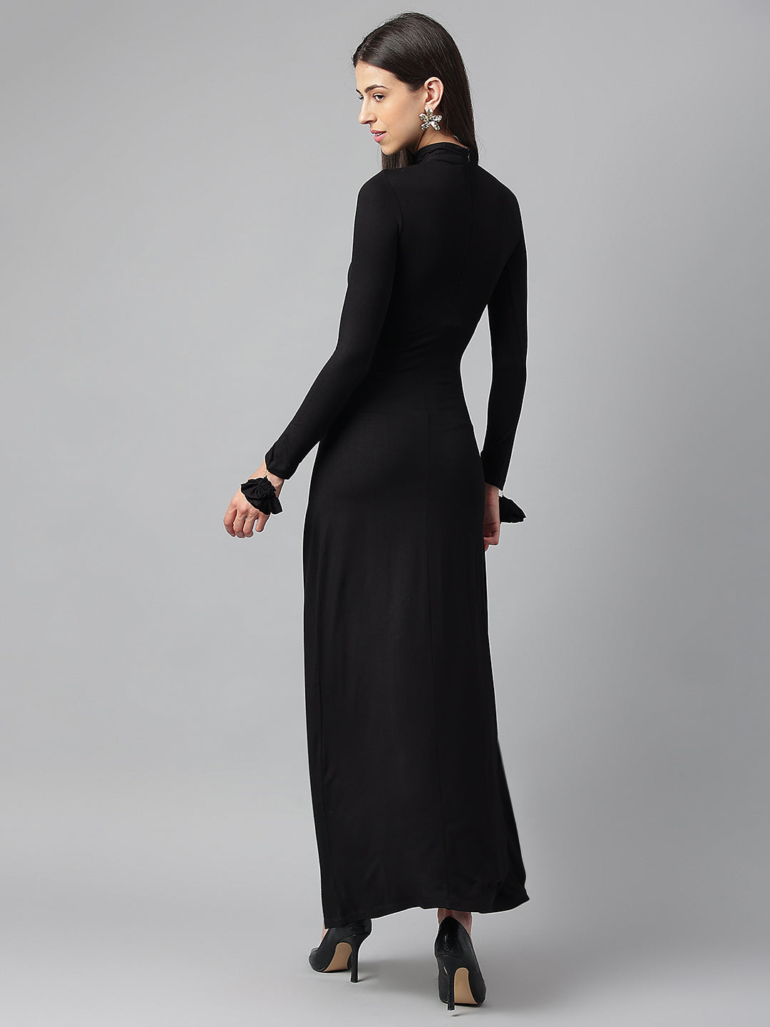 Double Split Black Dress