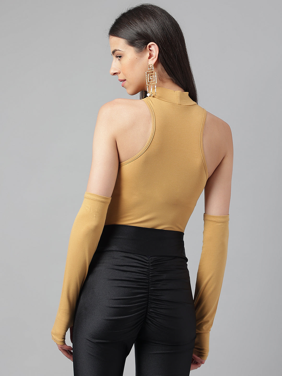 Nude Bodysuit With Gloves