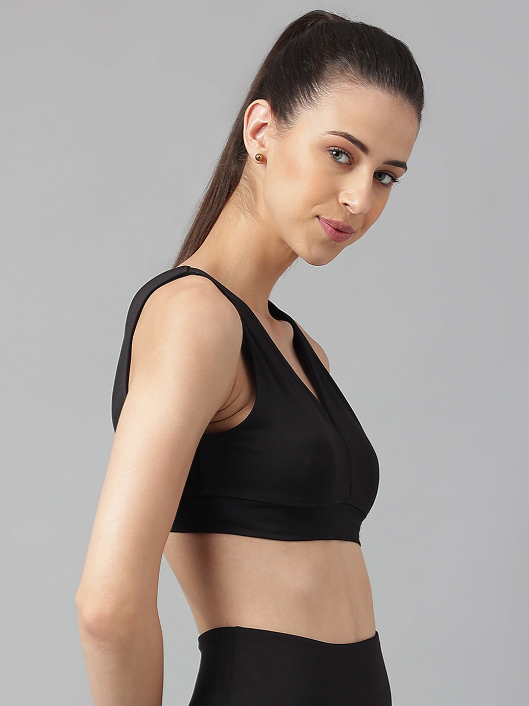Plunge Neck Crop Top