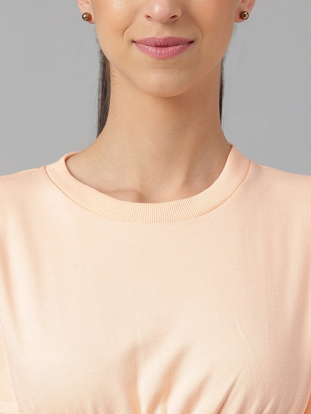 Cotton Fleece Jogger Set -Peach