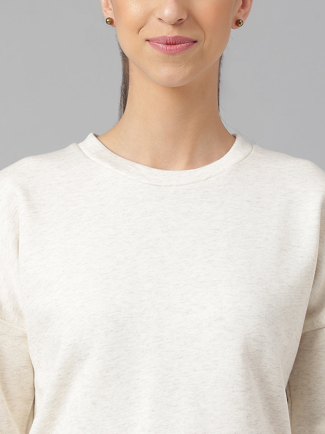 Allure Cotton Fleece Shorts Set -Off-White