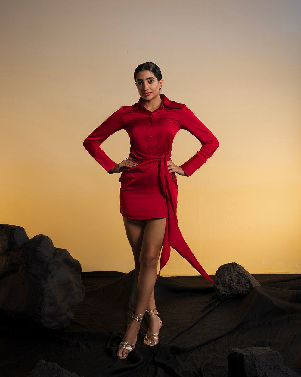 Red Shirt Mini Dress