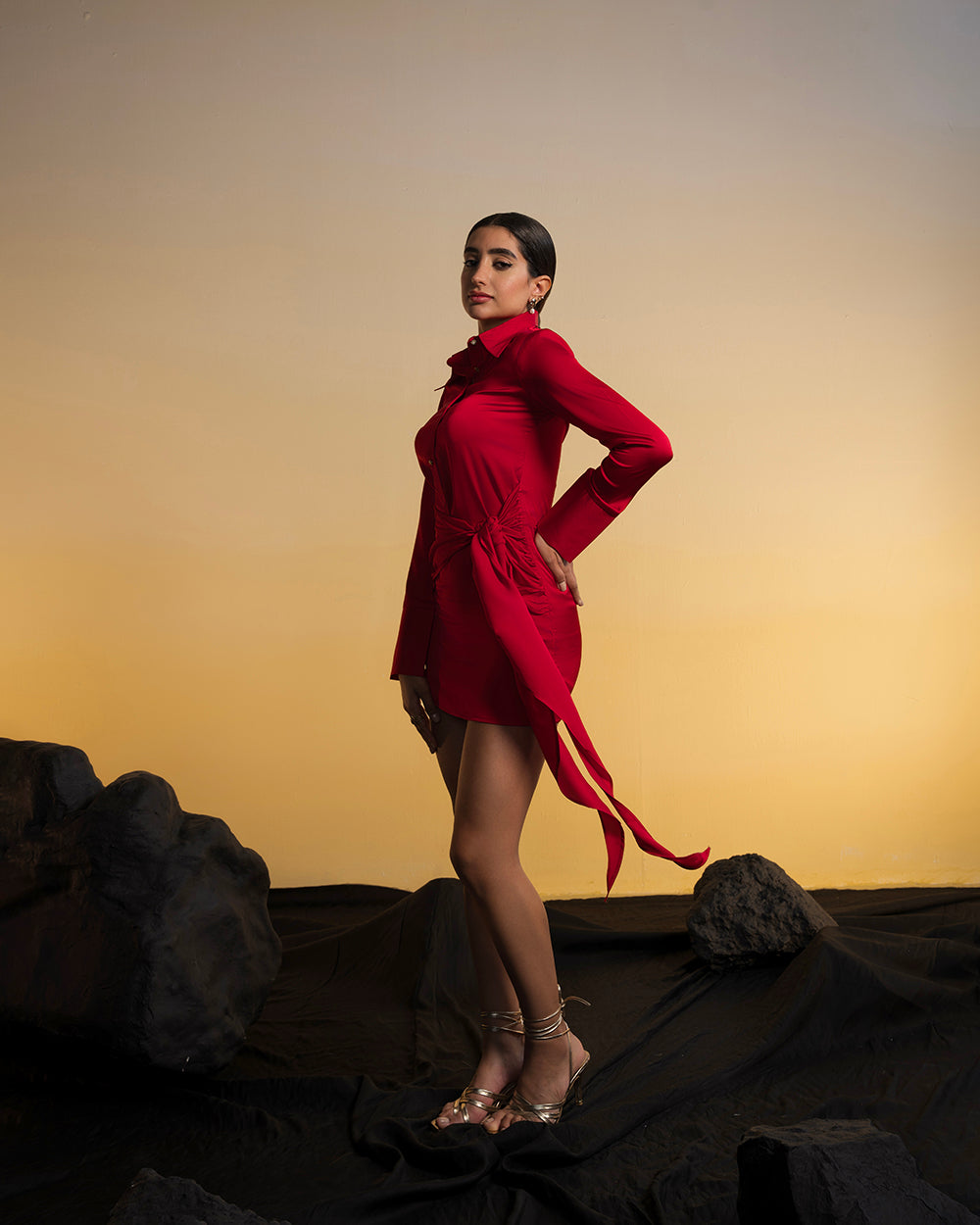 Red Shirt Mini Dress