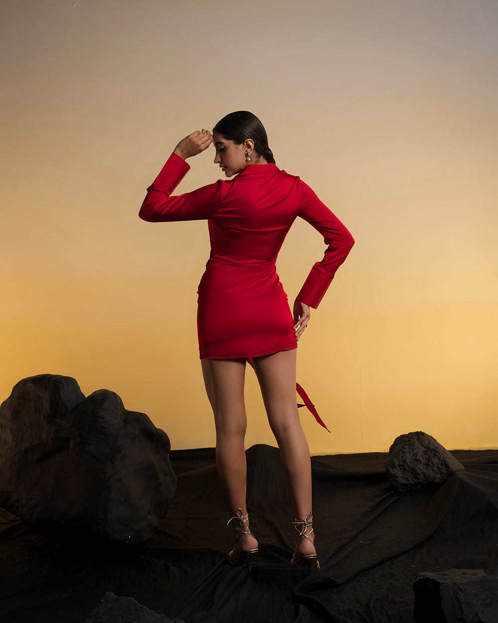 Red Shirt Mini Dress