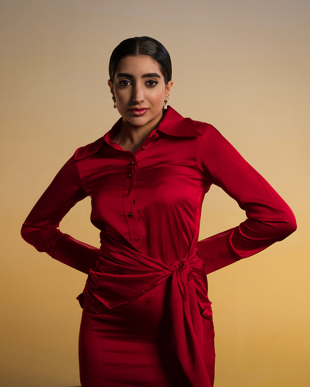 Red Shirt Mini Dress