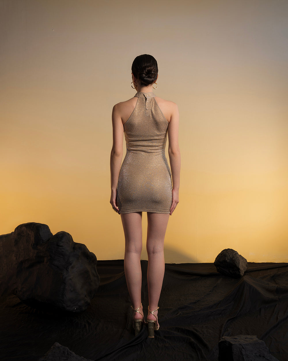 Shimmer Mini Dress With Contouring Tube