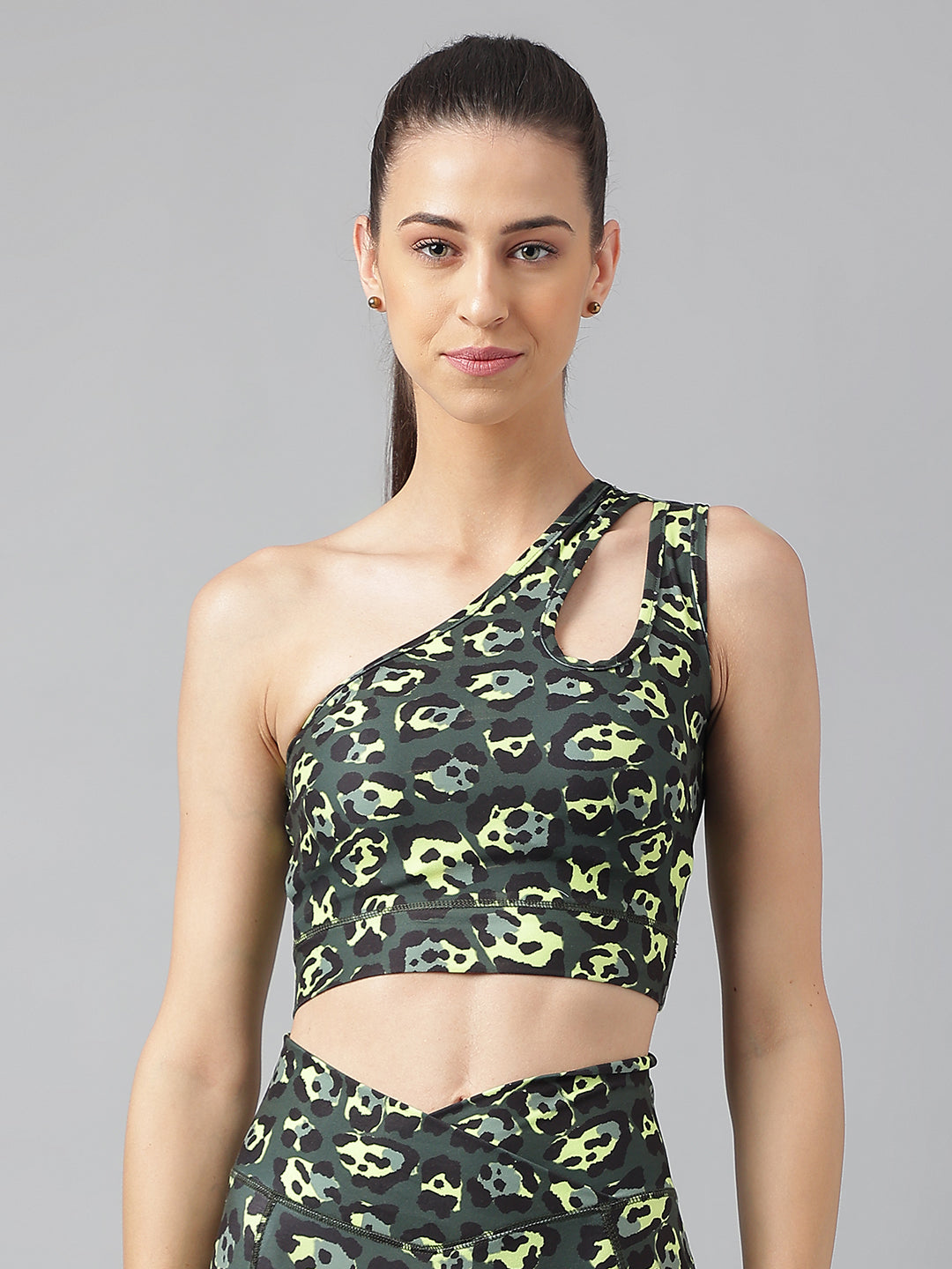 Green Contour One Shoulder Top