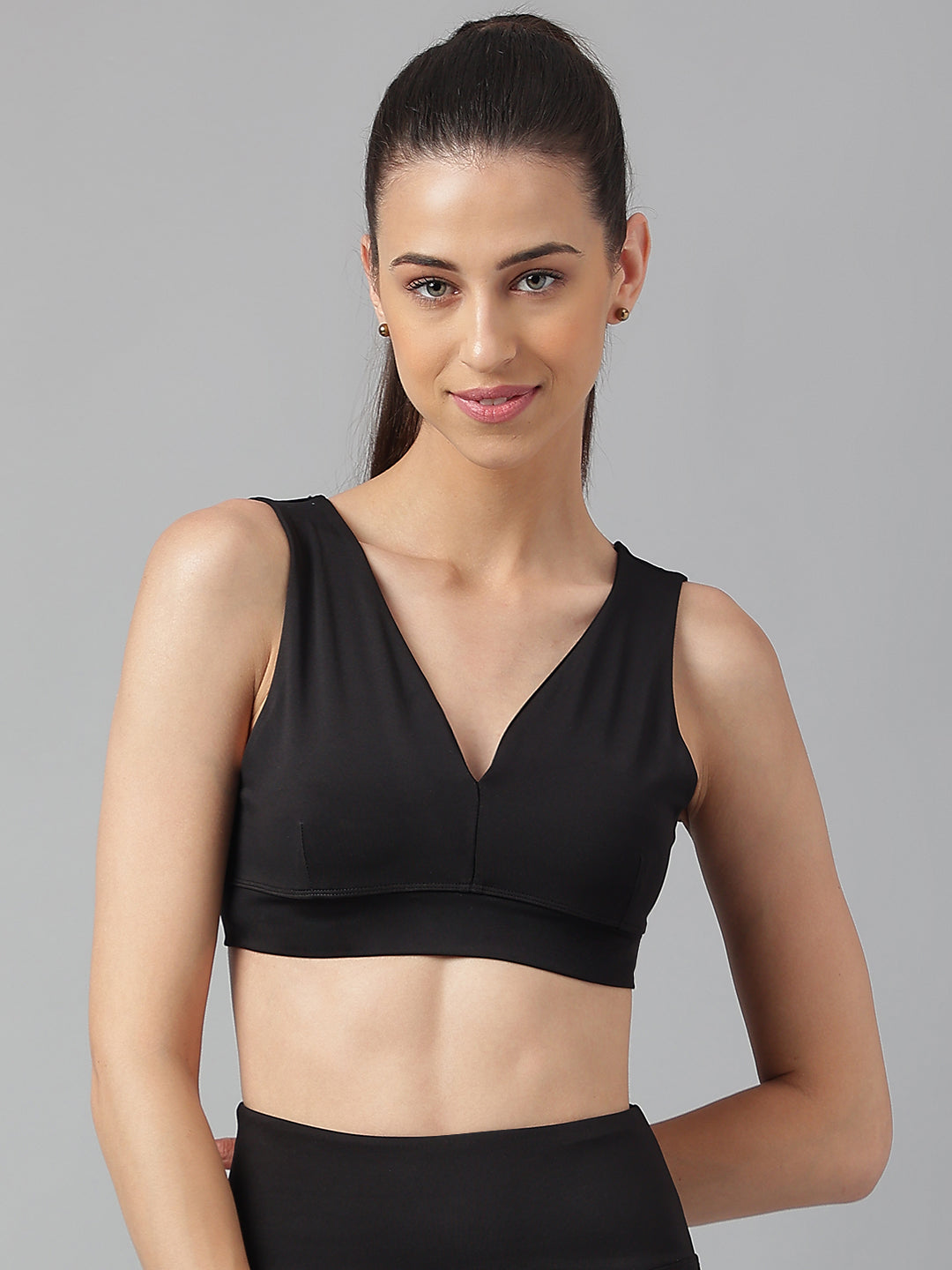 Plunge Neck Crop Top