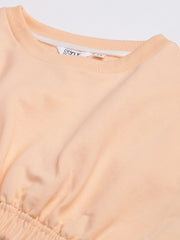 Cotton Fleece Jogger Set -Peach