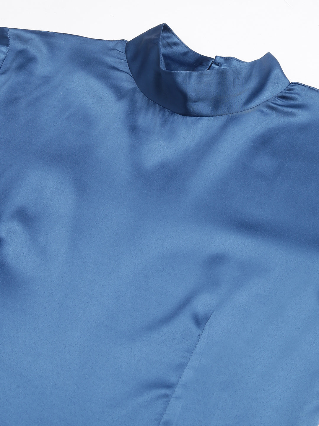 Blue Long Satin Dress