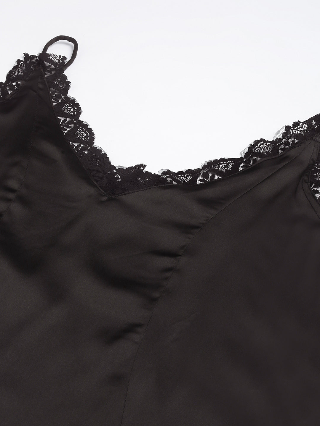 Hard to forget-Black satin dress