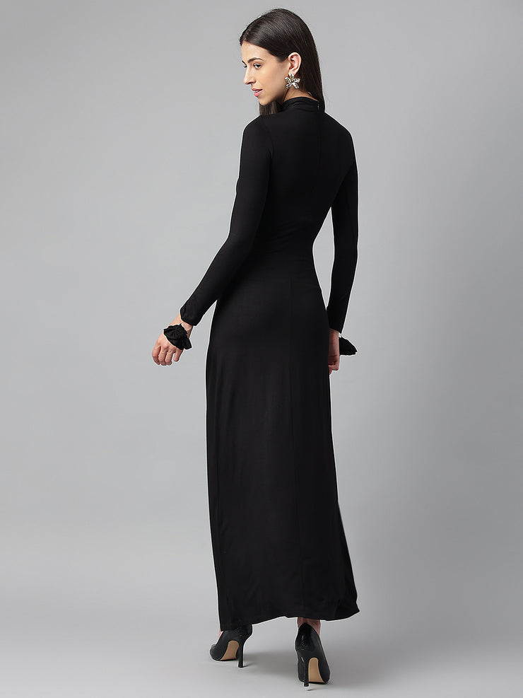 Double Split Black Dress