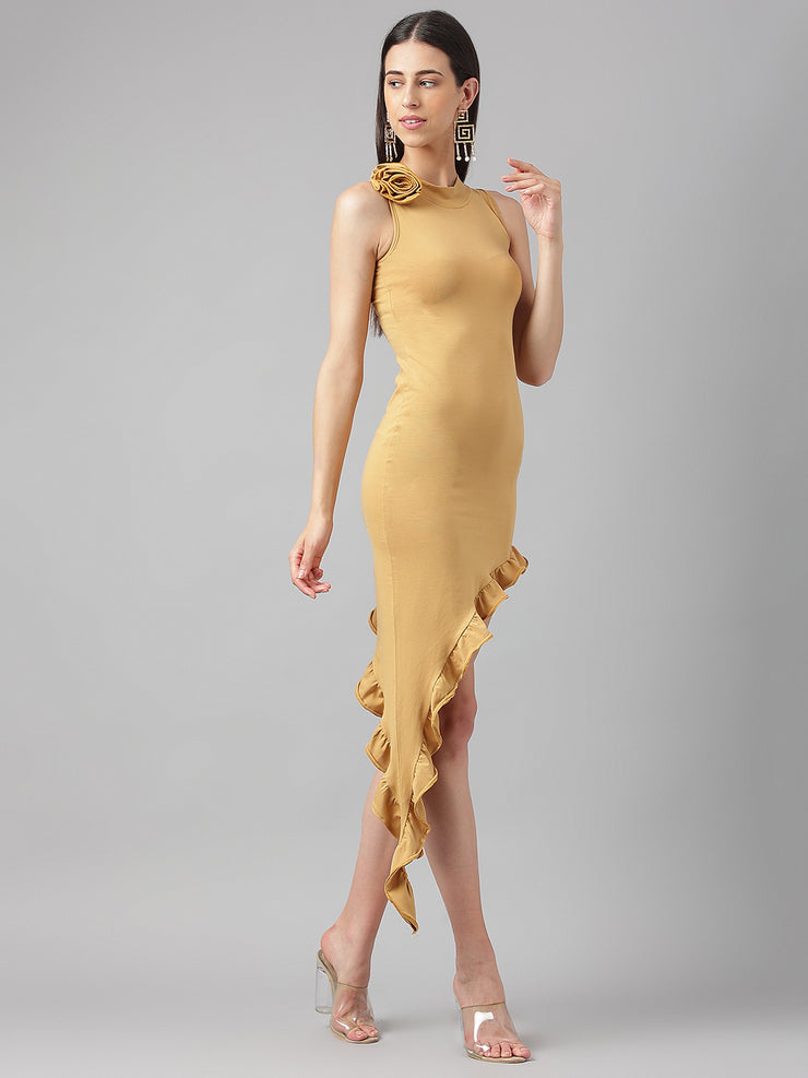 Nude Cascade Dress