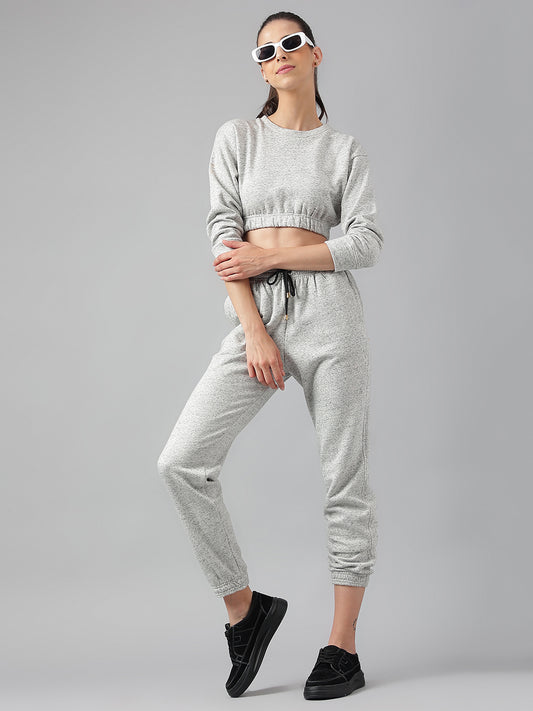 Cotton Fleece Jogger Set -Grey