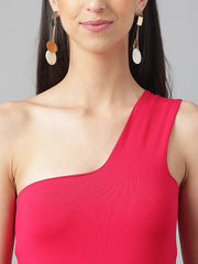 Pink One Shoulder Dress