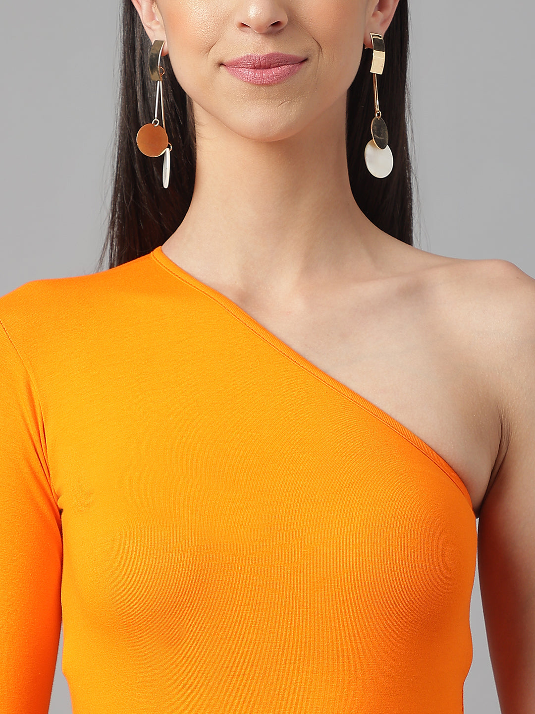 Senorita One Shoulder Dress - Orange