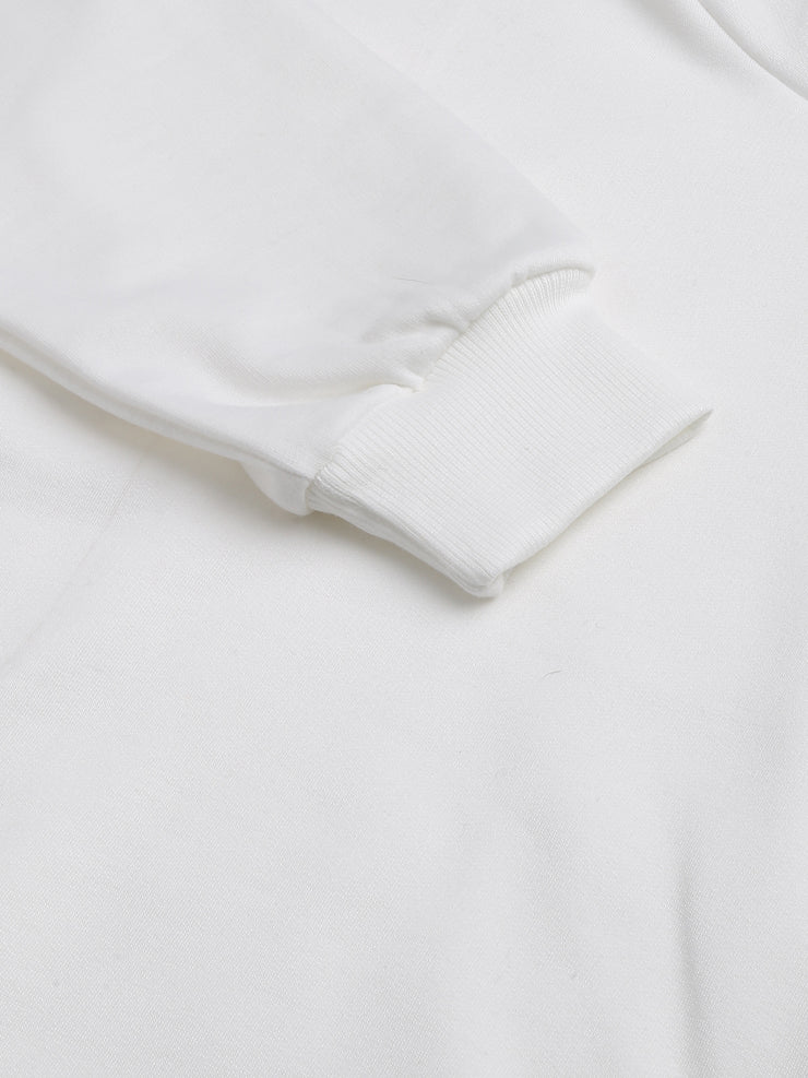 Cotton Fleece Jogger Set -White