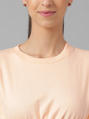 Cotton Fleece Jogger Set -Peach