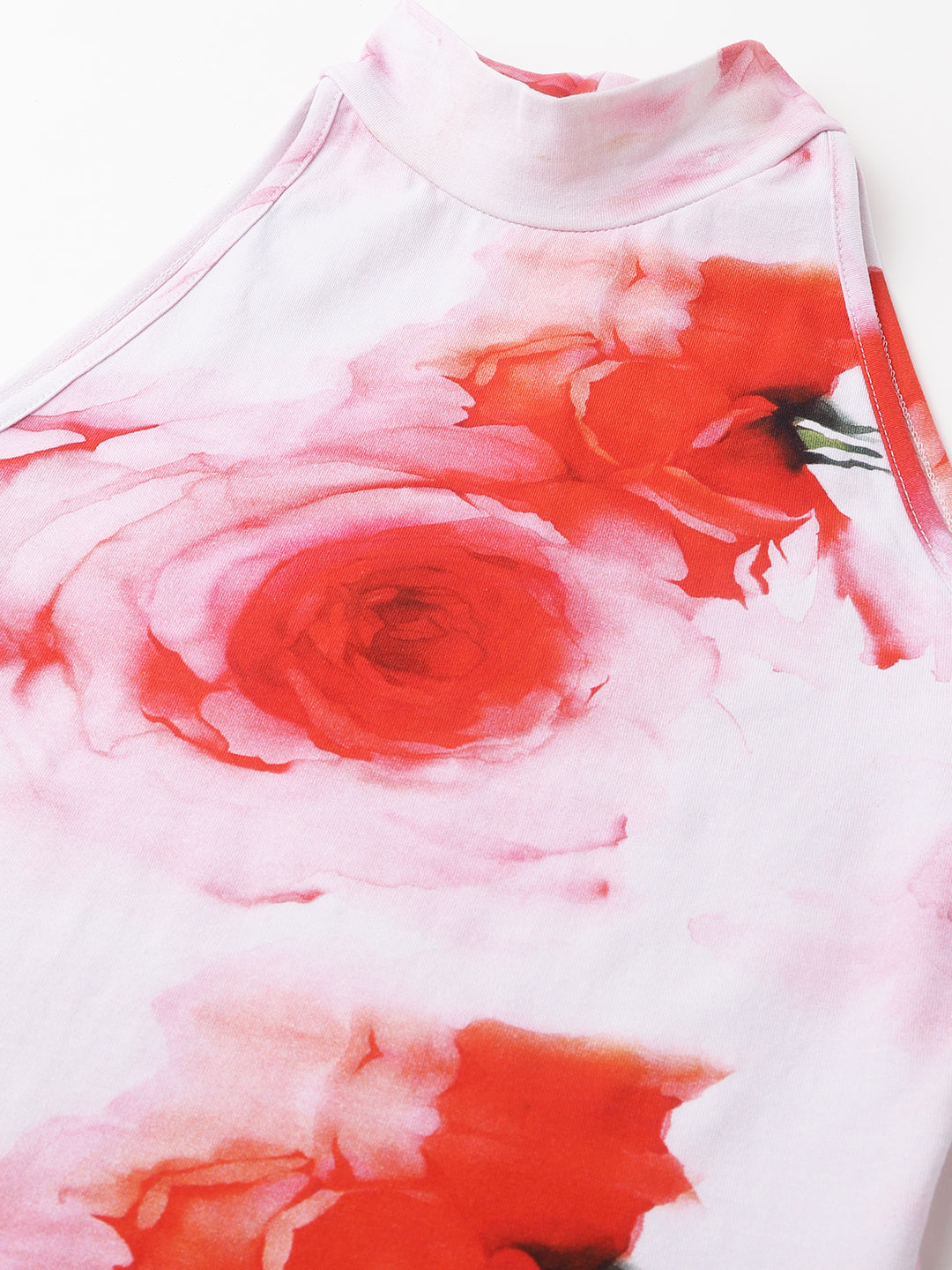 Rose Printed Bodycon Dress