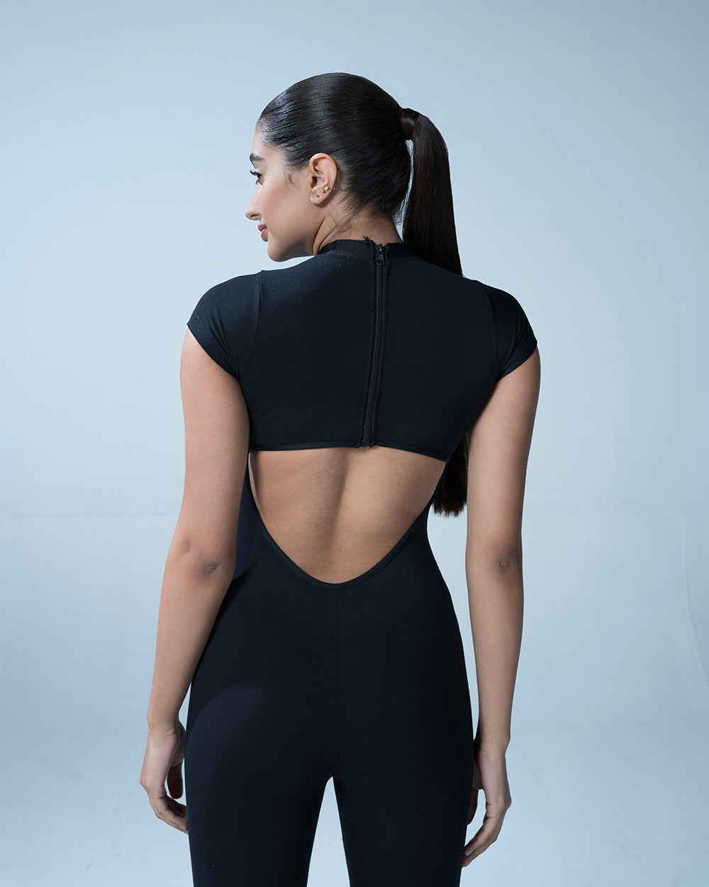 Black Bodycon Back Cutout Jumpsuit