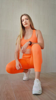 Orange High Waisted Legging Set