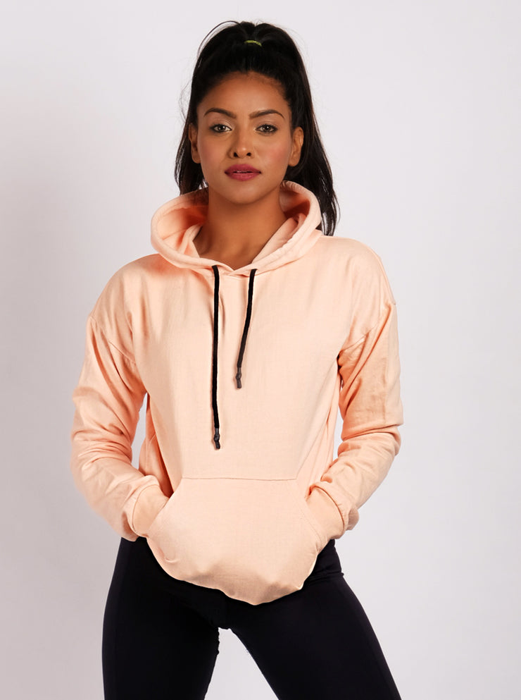 Drawstring Sweatshirt - Peach