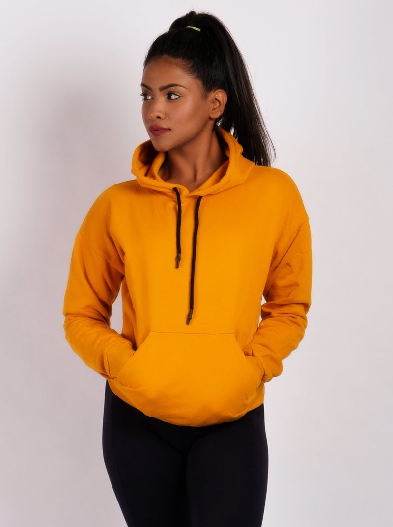 Drawstring Sweatshirt - Mustard