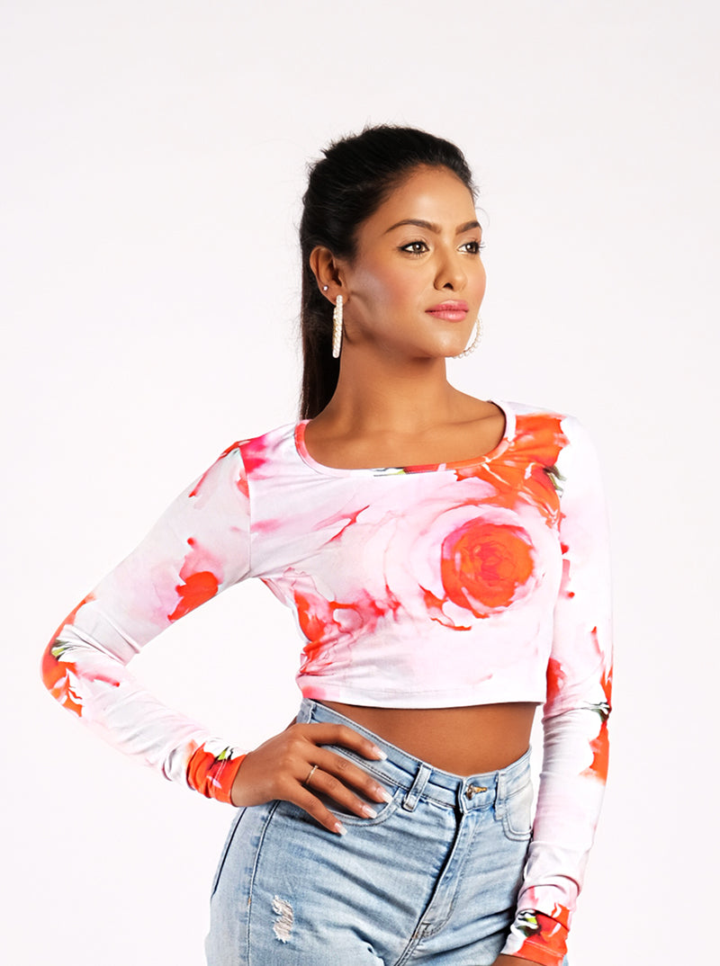 A Million Roses Crop Top