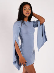 In My Feels Bodycon Dress - Powder Blue