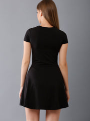 Black skater Jersey Dress
