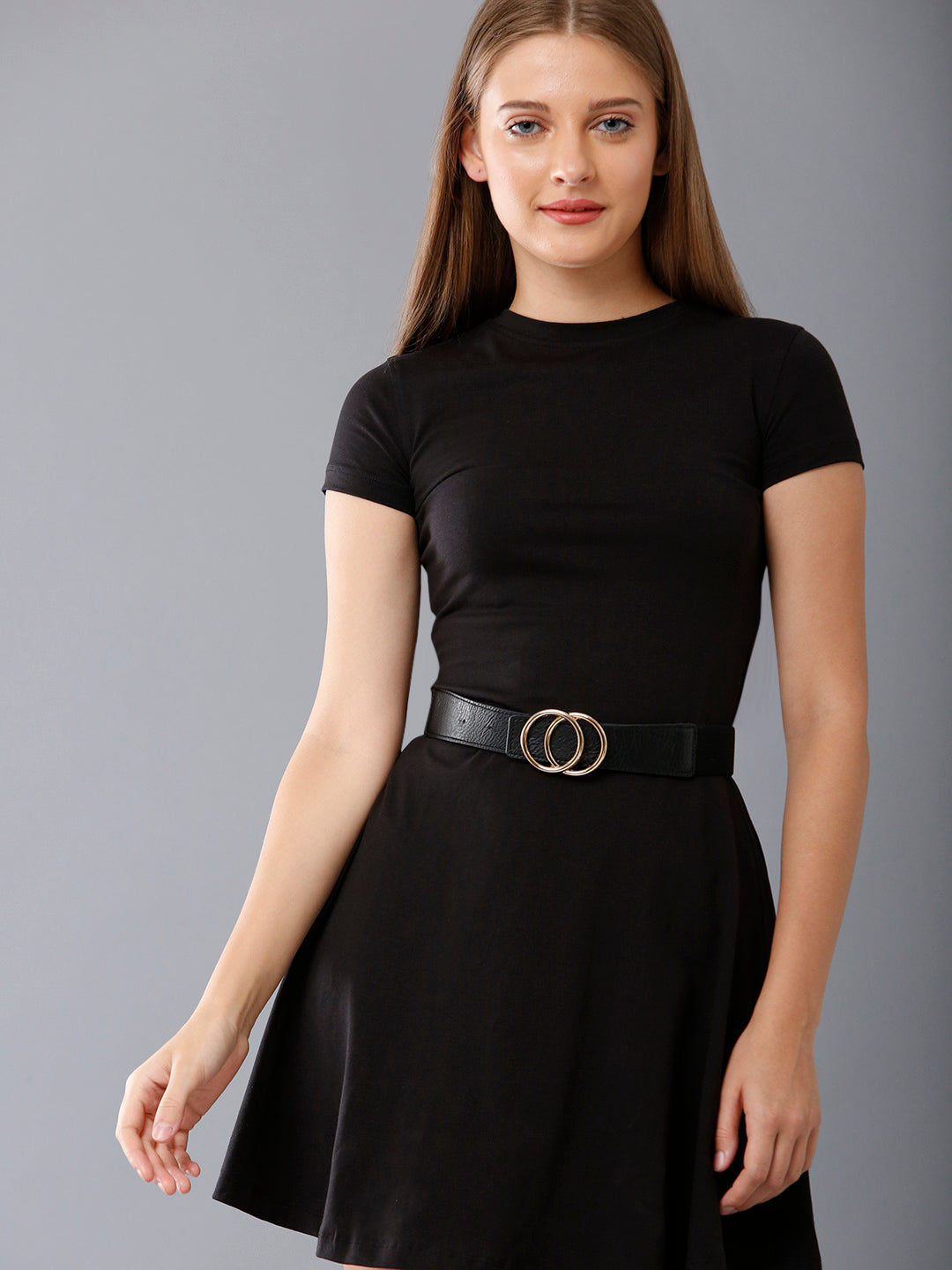 Black skater Jersey Dress